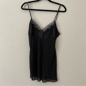 Victoria’s Secret Black Silk Chemise.